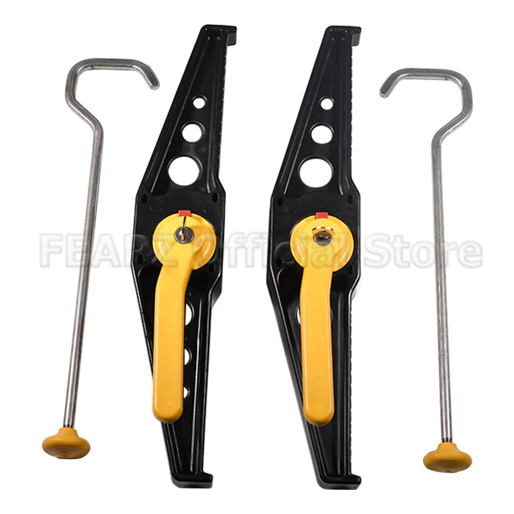 زوج من مشابك السلم القابلة للقفل لرفوف السقف - مشابك قفل سلم عالمية قابلة للتعديل للنقل الآمن #3