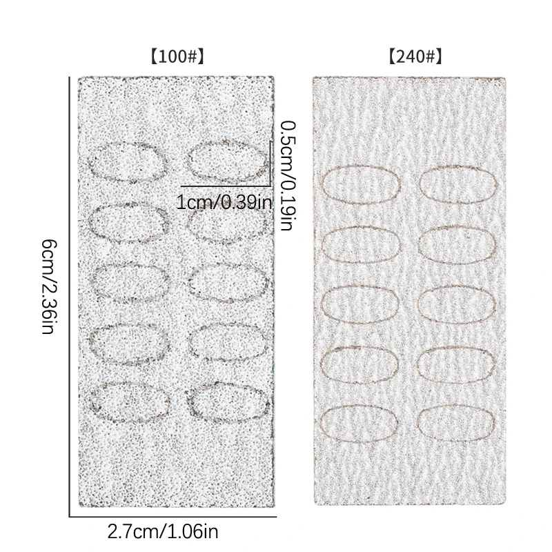 50 قطعة بشرة الأظافر انتهازي ذاتية اللصق الرمال تقشر ملف التشذيب الأظافر قبل تلميع الصنفرة مجموعة مانيكير العلاج أداة