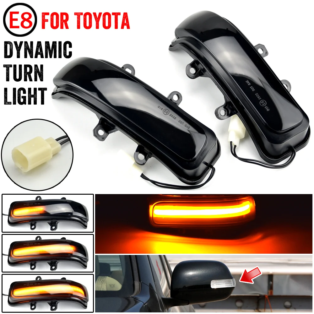 

Dynamic Blinker Turn Signal Light Side Mirror Indicator LED Flashing for Toyota RAV4 XA30 4Runner Highlander Alphard Voxy Noah