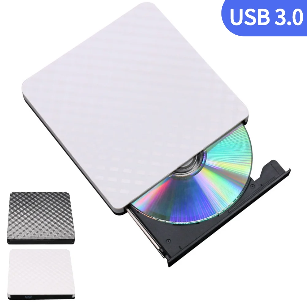 USB 3.0 External DVD RW Burner High Speed Transfer CD Writer Free Drive Optical Disk Drive Portable Optical Drive for Mac Tablet