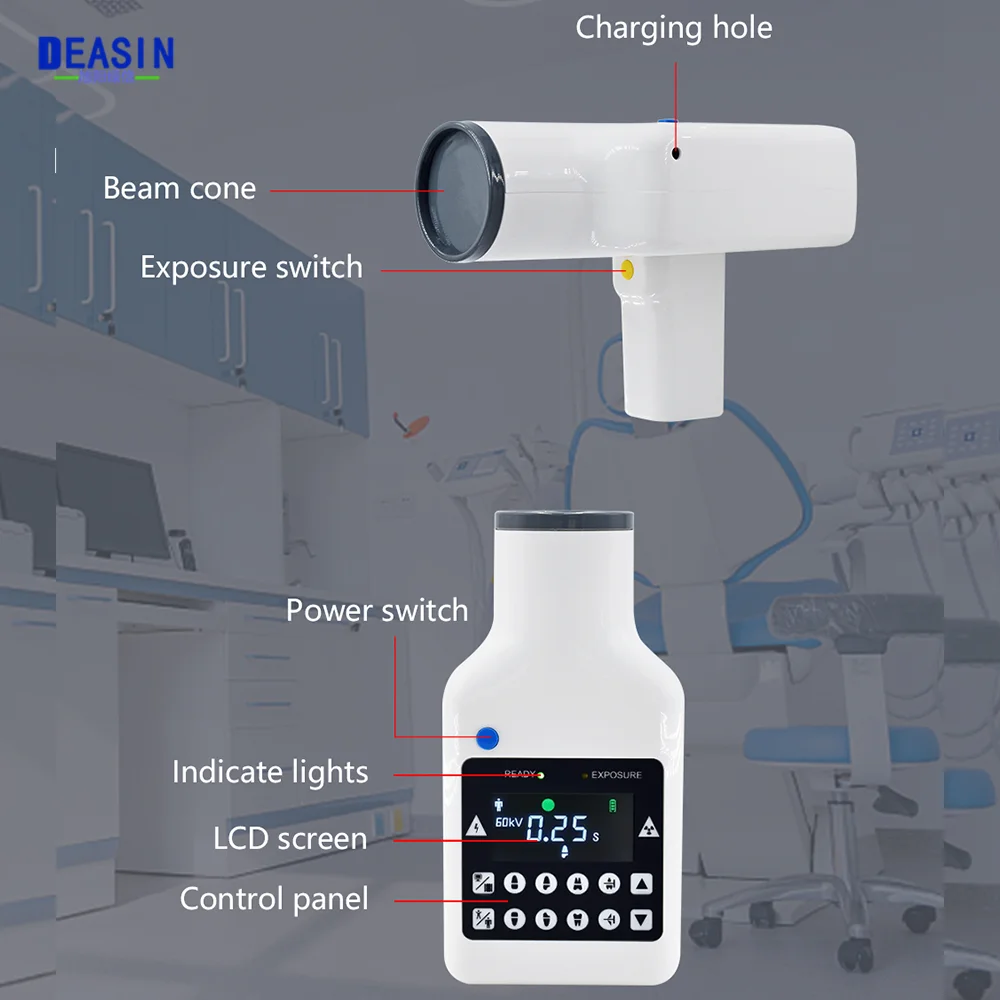 New Portable Dental X-ray Machine High Frequency X Ray Unit Compatible With Digital Sensor X-ray Film Lab Equipment Dentistry