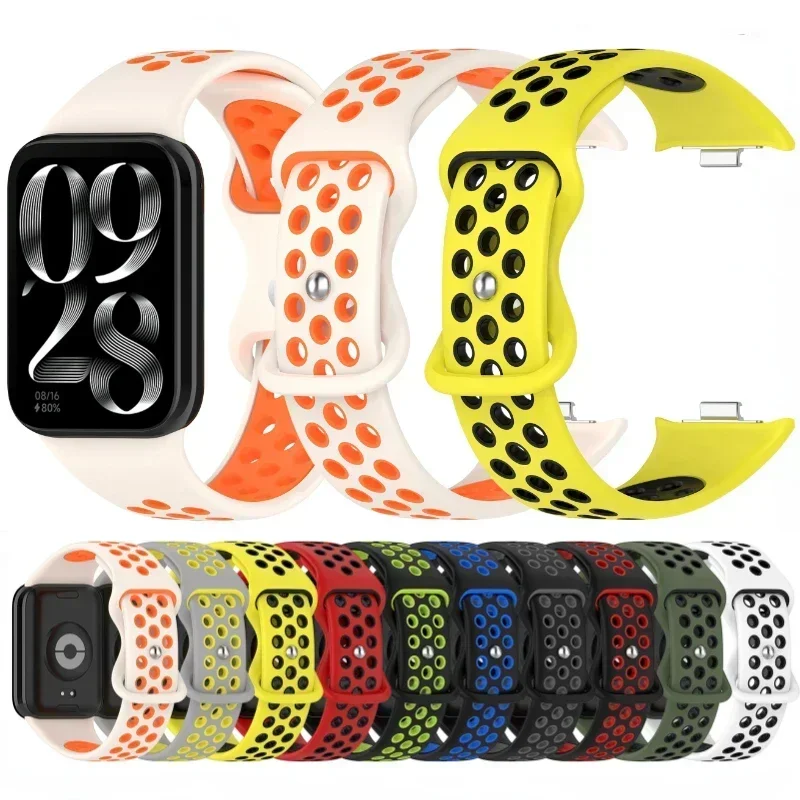 

Силиконовый ремешок для часов Redmi 4, сменный спортивный дышащий браслет-браслет для Xiaomi Mi Band 8 Pro Correa