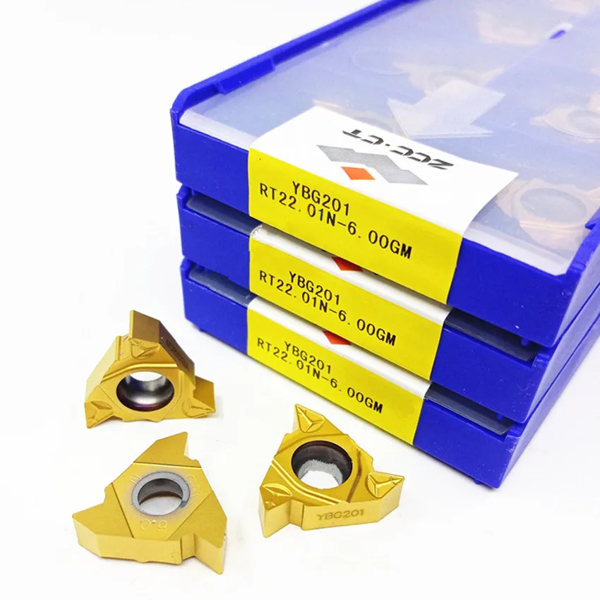 RT22.01N-3.50GM/RT22.01N-4.00GM/RT22.01N-4.50GM/RT22.01N-5.00GM/RT22.01N-6.00GM YBG201 ZCC.CT CNC شفرة كربيد إدراج 10 قطعة/صندوق #6
