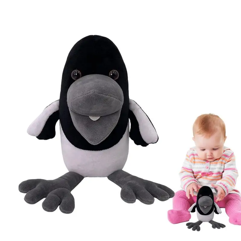 22cm Steve And Maggie Plush Toy New Halloween KawaiiMagpie Crow Peluche Toys Soft Stuffed Animal Doll Pillows For Holiday Gifts