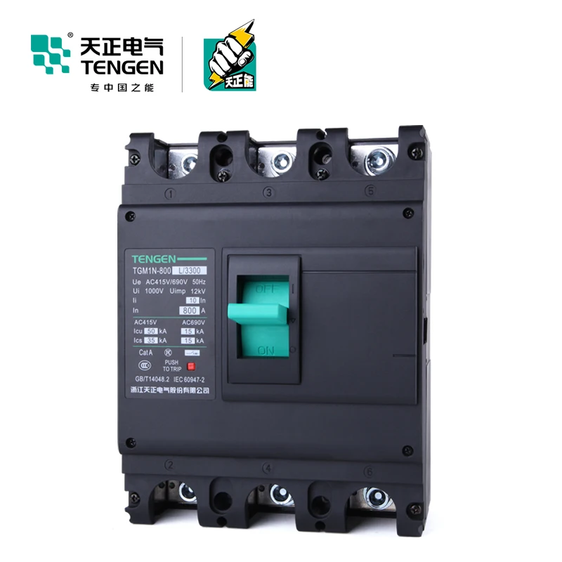 TENGEN Tianzheng Electric TGM1N-800L/3300 Molded Case Circuit Breaker 3P4P Air Switch 630A800A