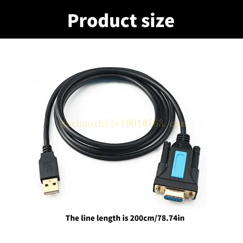 PL2303 칩셋 USB 2.0 수컷에서 RS232 직렬 어댑터가있는 62ka USB ~ RS232 어댑터
