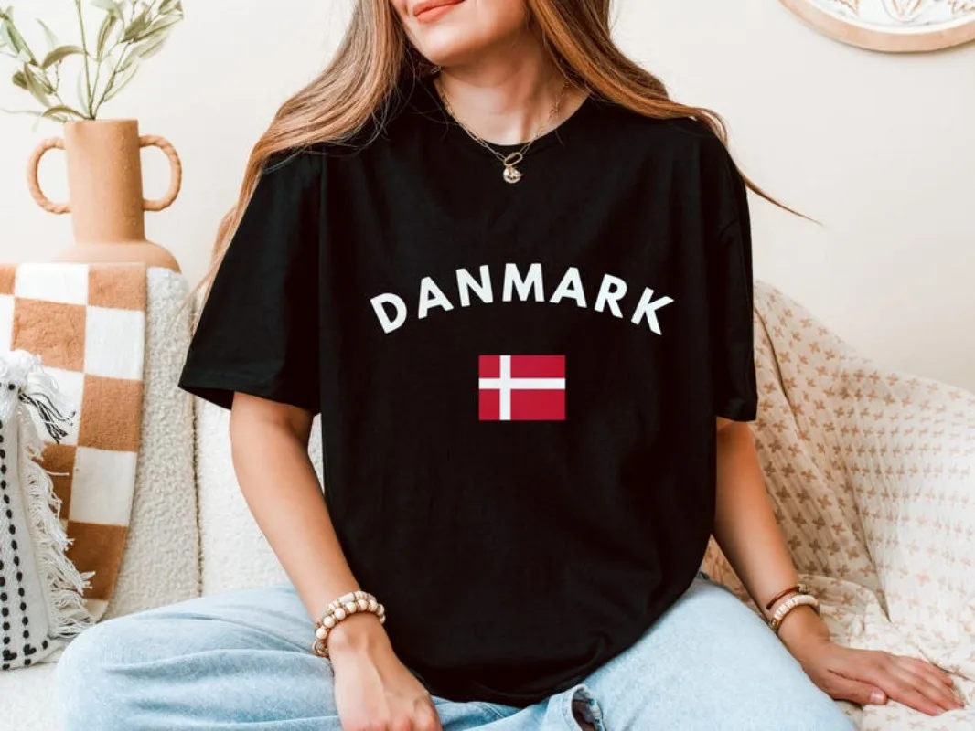 Denmark T Shirt Dansk Danmark Tee Copenhagen Souvenir Danish Gifts for Mom Dad Scandinavian Travel Shirt Dänemark Heritage