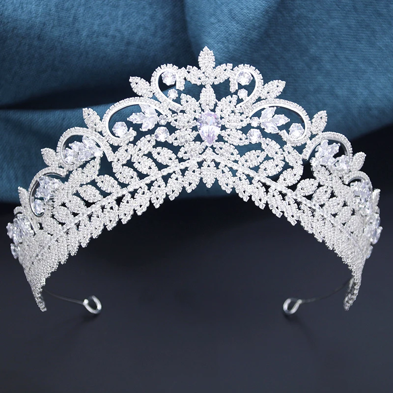 

Роскошные циркониевые диадемы со стразами, свадебная корона, головной убор невесты, корона для дня рождения, украшения для волос принцессы, аксессуары
