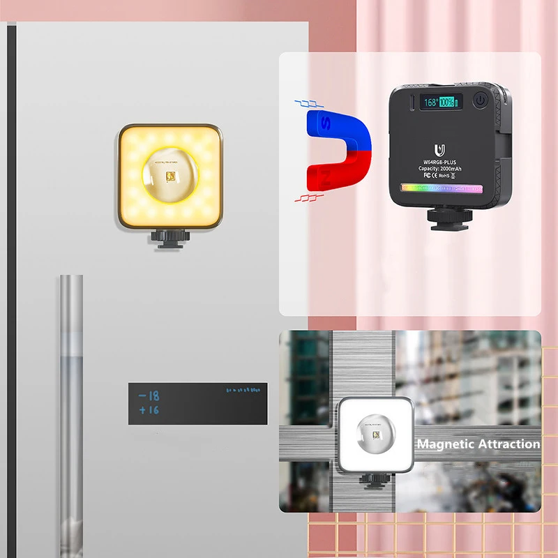 Mini luces LED RGB para cámara de vídeo, lámpara de puesta de sol, Panel LED recargable de 2000mAh, iluminación de foto y vídeo para Youtube, Tiktok