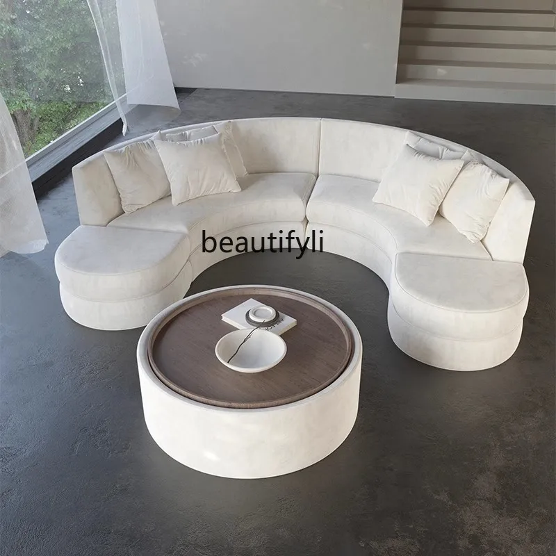 Semicircular curved sofa Special-shaped designer's office Beauty salon Hotel lobby rest area Reception and negotiation