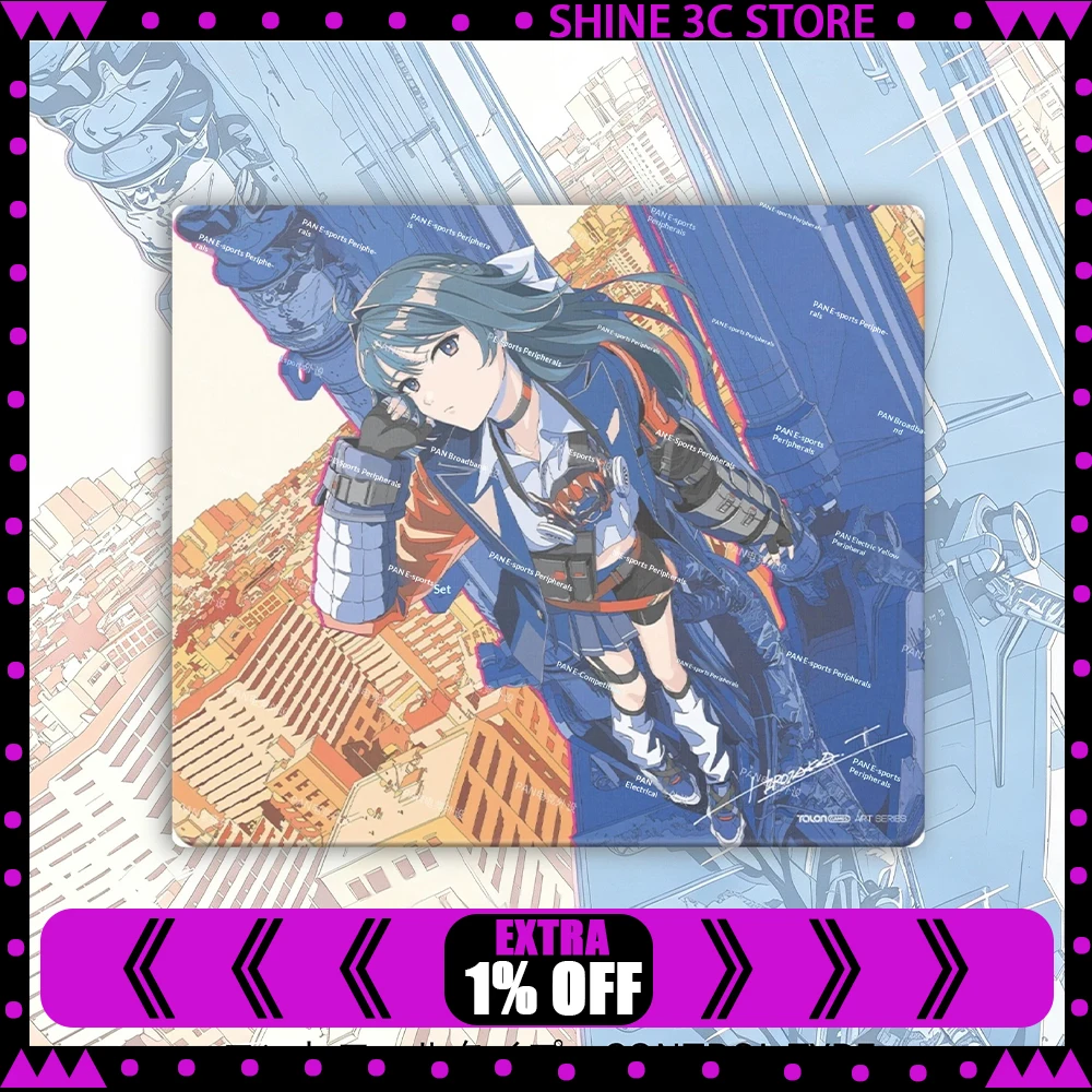 PAN Esports TALONGAMES LingYin Glass Gaming Mousepad FPS Both Control And Smooth Mouse Pad For VALORANT TTK CSGO PC Accessories