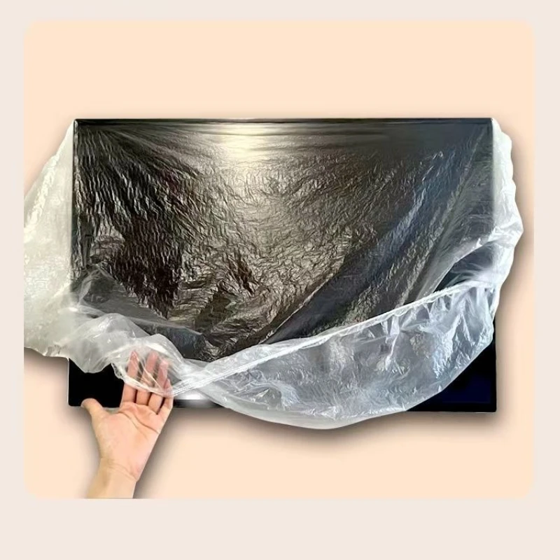 

Disposable dust cover PE waterproof and moisture-proof 85 inch TV cover for hotel home decoration and home appliance protection