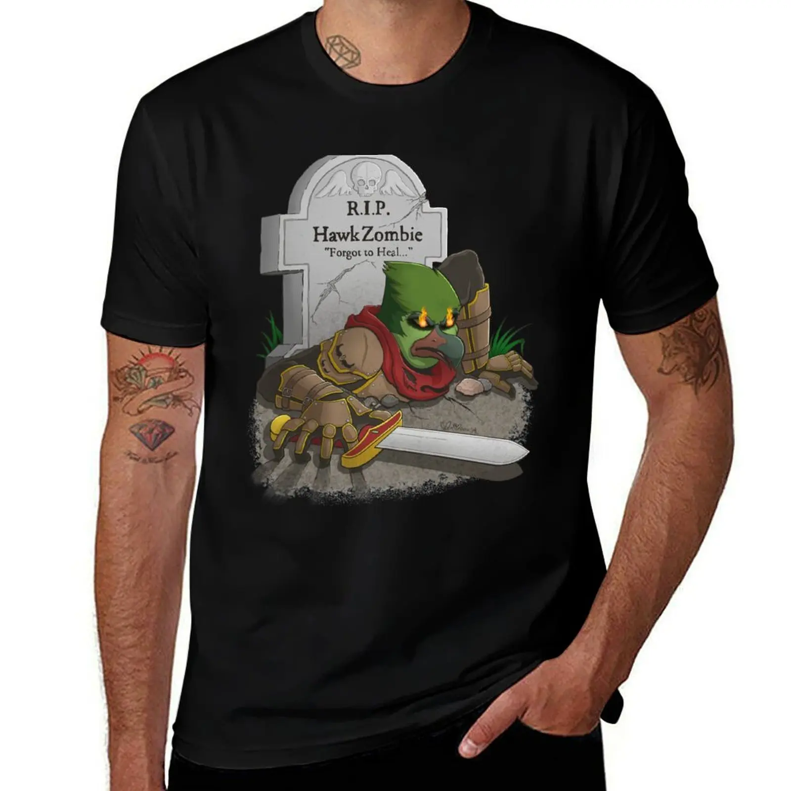HawkZombie Forgot to Heal T-Shirt Plus Size Outdoor Casual Top T-Shirt