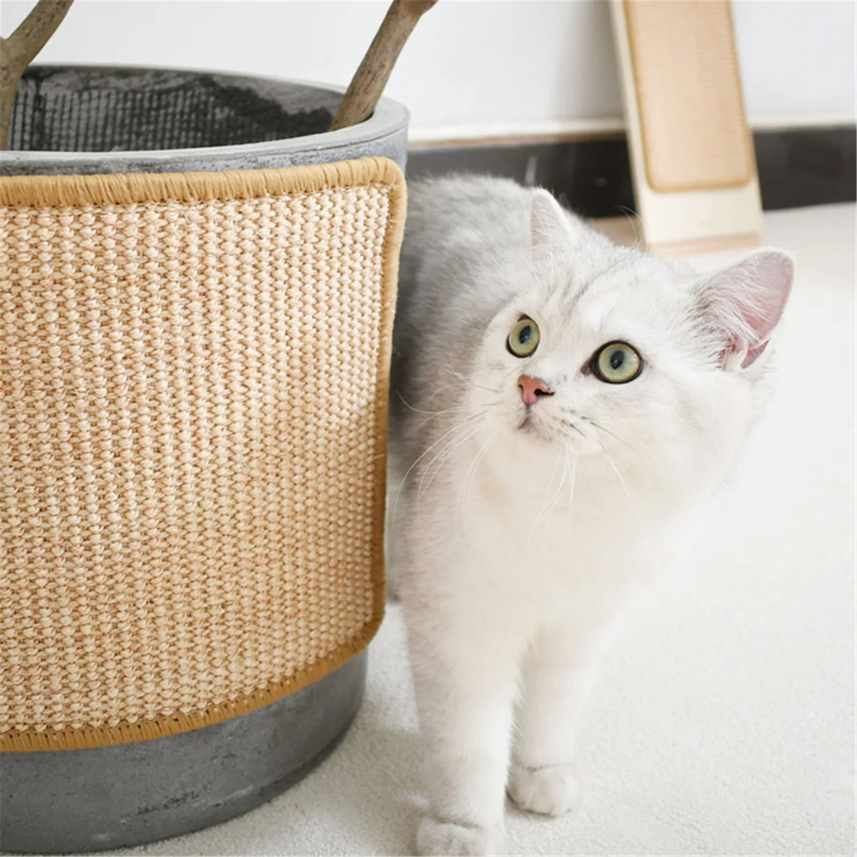 Cat Scratch Board Pad Anti Cat Scratch Sofa Protection Artifact Cat Paws Sharpen Mats Send Nail Fixed Portable Cat Toys