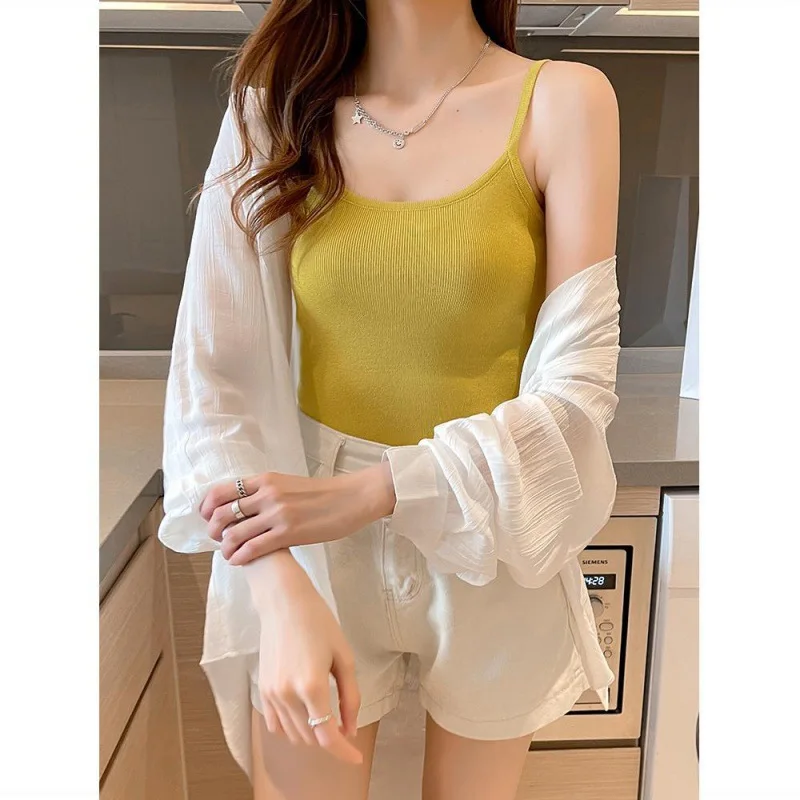 Summer Ladies Ice Silk Sunscreen Long Sleeve Shirt New Super Fairy Air Conditioned Clothing Cardigan Thin Casual Shirt Jacket