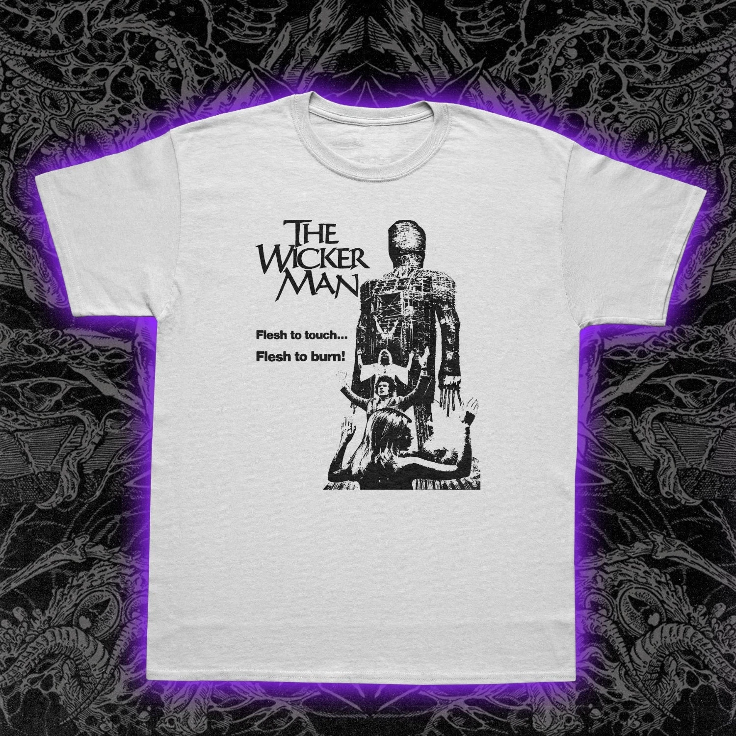 The Wicker Man T-Shirt 1973 Folk Horror Classic Cult Film Graphic Tee Men Women Fashion Casual Sports Short-sleeved Women