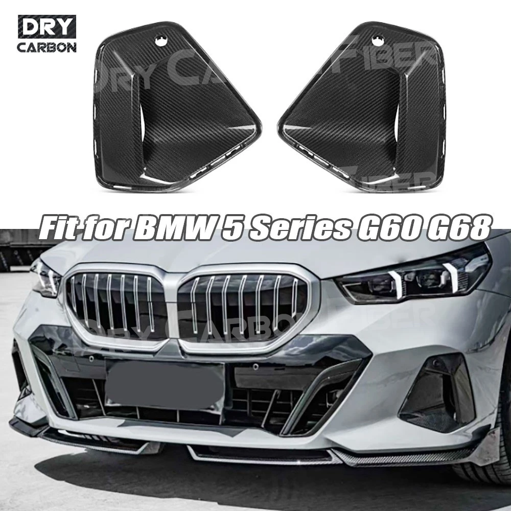 

Передний бампер из углеродного волокна, вентиляционные накладки, противотуманные фары для BMW 5 серии G60 G68 I5 2024 + комплекты кузова, FRP, автомобильные внешние аксессуары