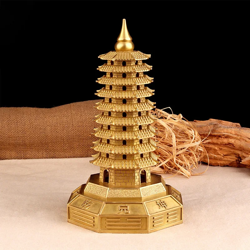 

Флагманский магазин Wenchangta Brass7Layer9Layer13Layer Bagua Wen Chang Pagoda Ornament Wen Chang Emperor Decoration