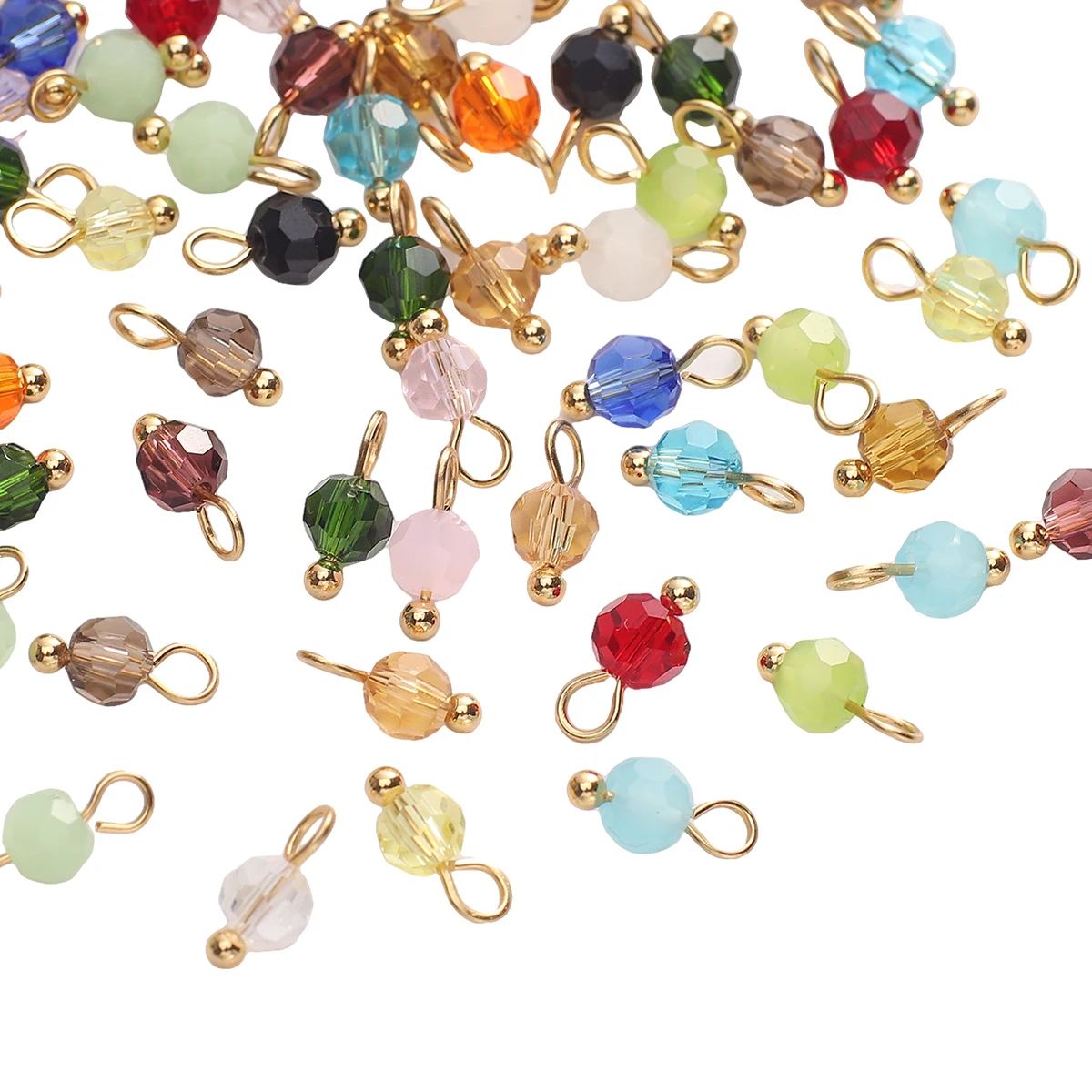 4mm 5Pcs/Bag Glass Ball Bead Small Pendant Unique Loose Bead Handmade DIY Jewelry Bracelet Earrings Jewelry Pendant Accessories