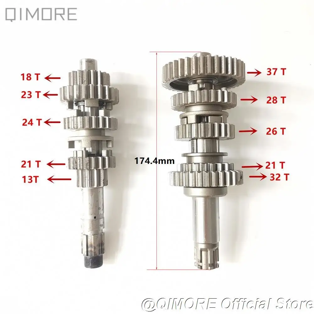 Transmission Main Shaft & 17.4cm-long Counter Shaft for Vento Barracuda 250 KEEWAY Supertiger QJ250-3 Sanex 250