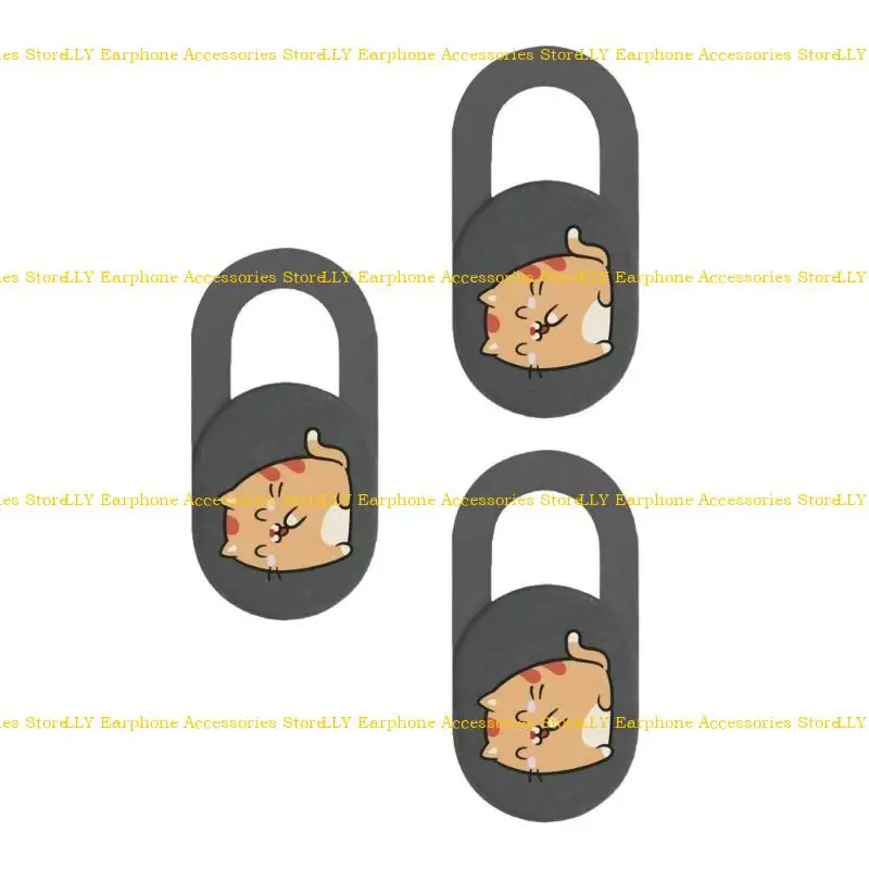 462E 3pcs Camera Privacy Protector Sticker Webcam Cover Slide Universal Camera Cover