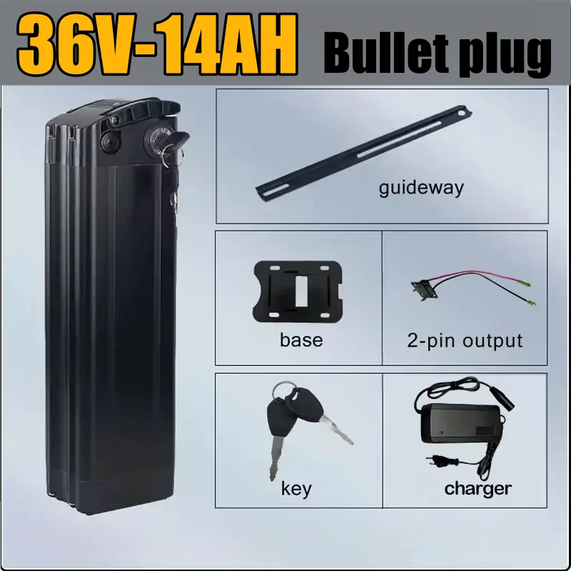 36V 48V52V 40ah Fahrad Silver Fish Akku Accu 20/30/40ah 48V Lithiumbatterij Motorbereik 250-1500W, Automotive-grade batterijcellen