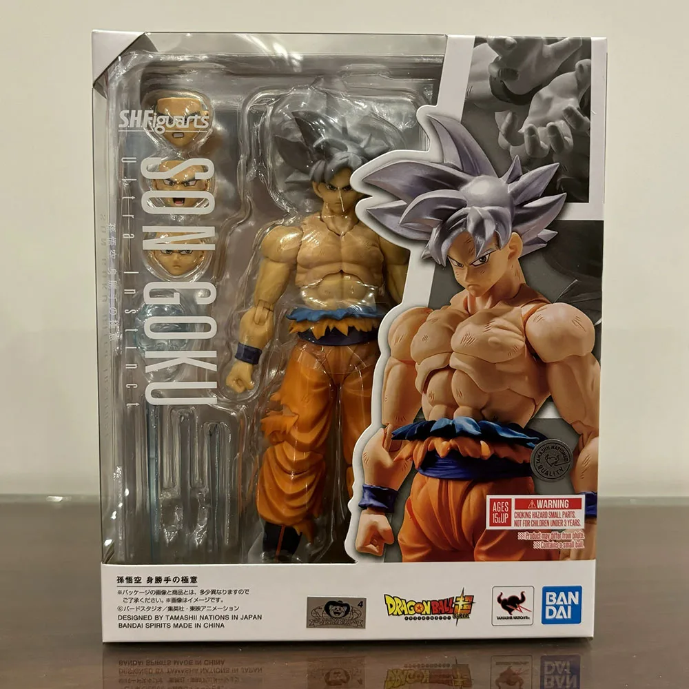 Figura Bandai Dragon Ball figuras de Anime S.H.Figuarts SHF Son Goku Kakarotto Ultra Instinct colección modelo figura de acción