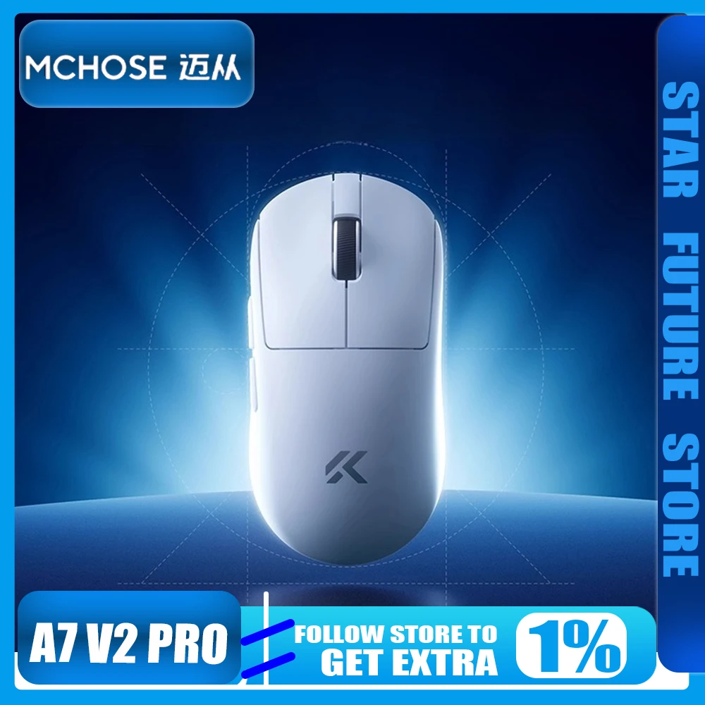

Новая беспроводная мышь MCHOSE A7 V2 Pro/Ultra PAW3950, верхняя скорость, двойной 8K, легкие мыши для киберспорта, аксессуары для ПК, подарки