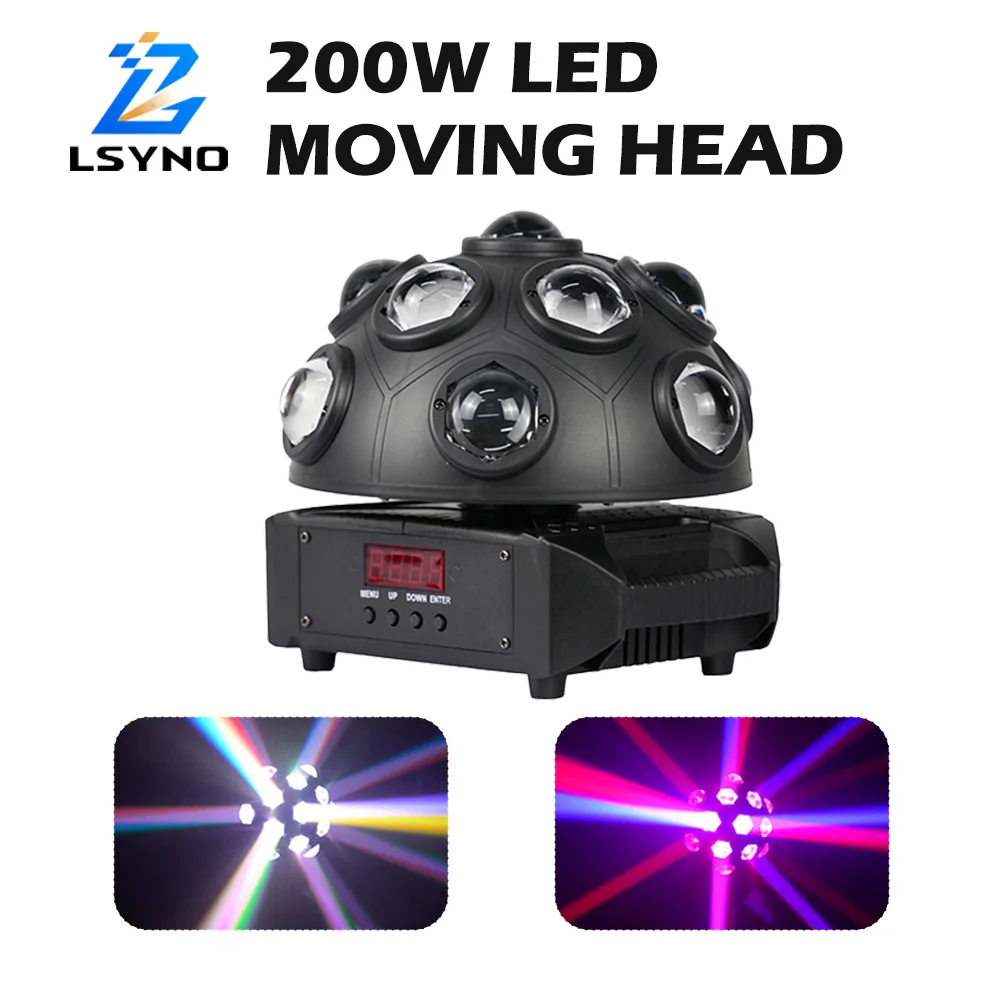 Disco Party Light RGBW Mini LED Beam Magic Ball DMX512 Sound Reactive DJ Mobile Head Stage Effect Lighting For Club Event Xmas