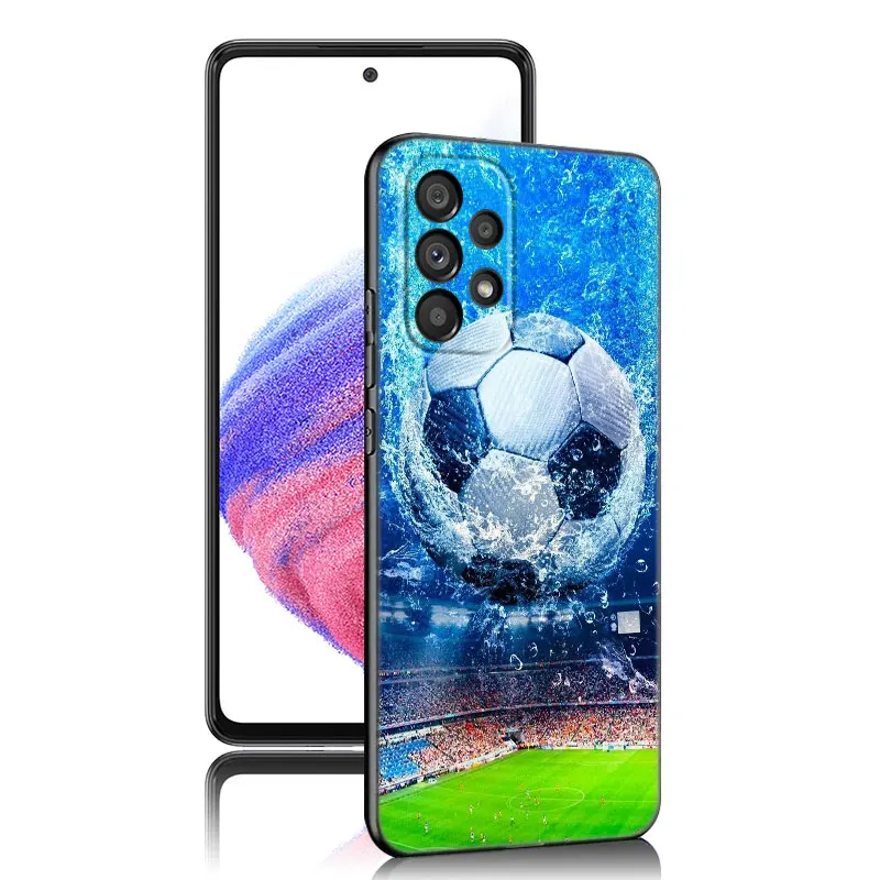 Fire Football Soccer Ball Phone Case For Samsung A21 A30 A50 A52 S A13 A22 A32 4G A33 A53 A73 5G A12 A23 A31 A51 A70 A71 A72