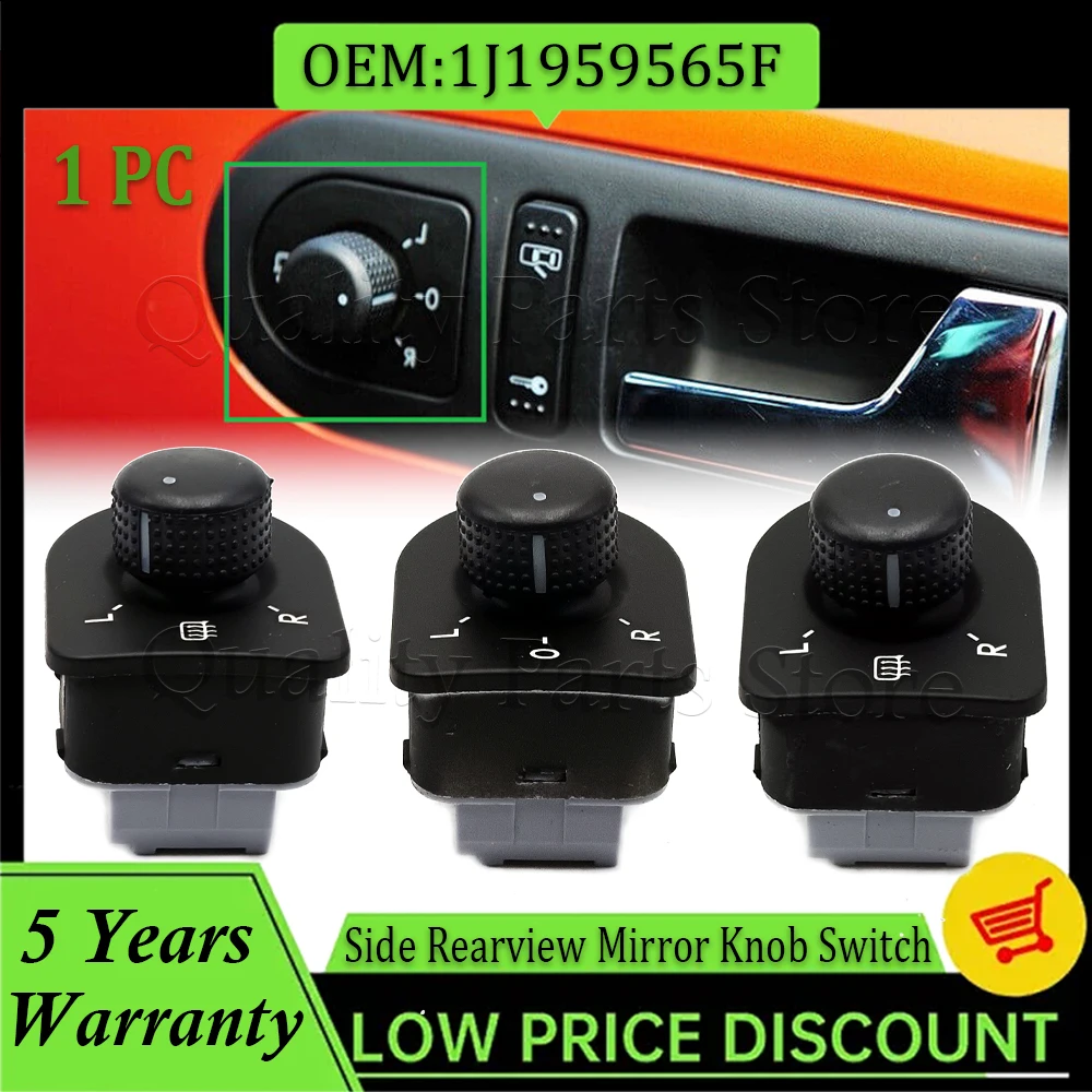 

1PC Rearview Mirror Knob Switch Button For VW Beetle Passat B5 Bora Golf 4 Jetta MK4 1999-2006 1J1959565D 1J1959565F 1J1959565E