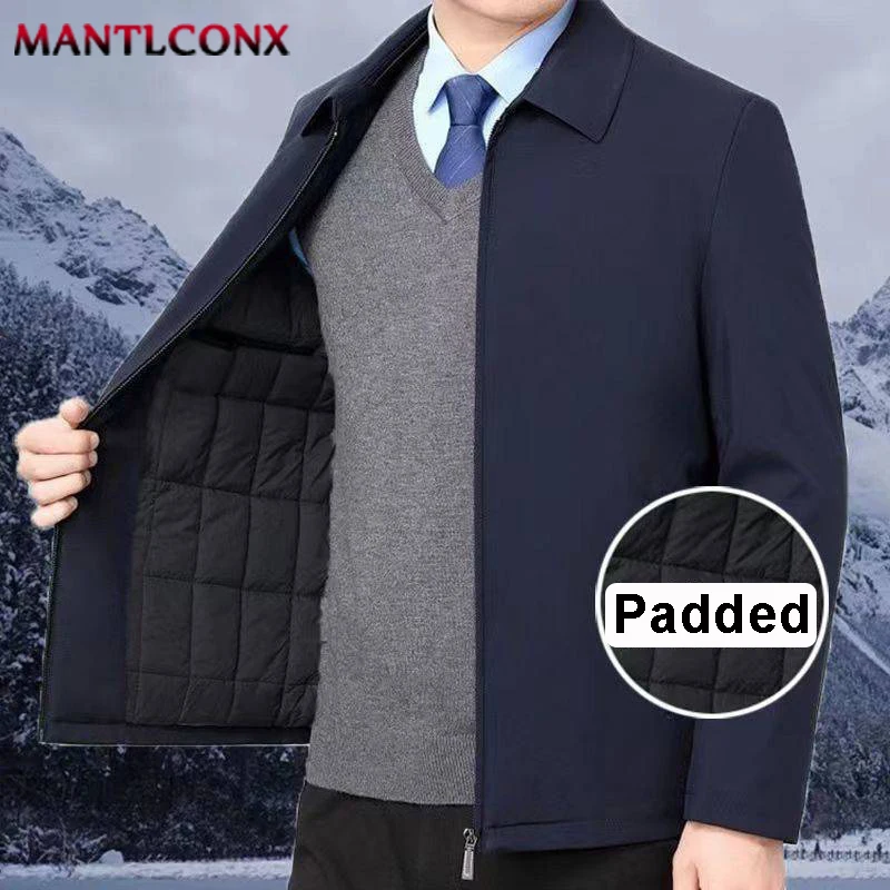 New Warm Padded Inner Men\'s Winter Jacket Windbreak Thicken Thermal Jackets for Men\'s Winter Coats Parkas Man Outerwear Blazers