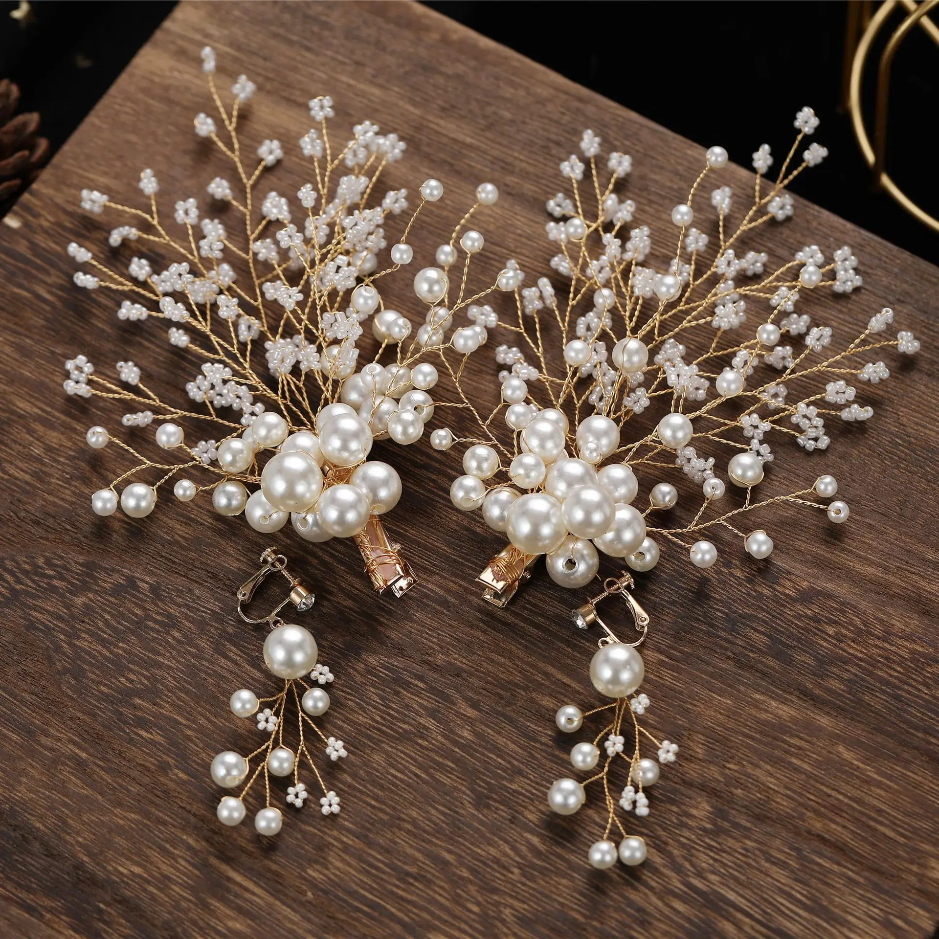 

Головной убор принцессы, новая свадебная заколка для волос с жемчугом, поп-пара, заколка для суперфеи, голова подиума, представление, день рождения