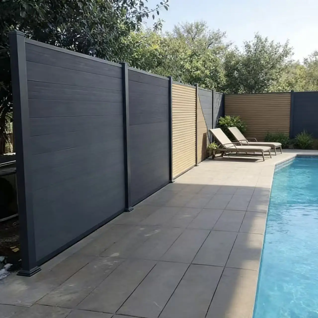 Steel Privacy Luxury Modern Fencing Colour Coating ZIG ZAG Profile Colorbond Fencing Sheet