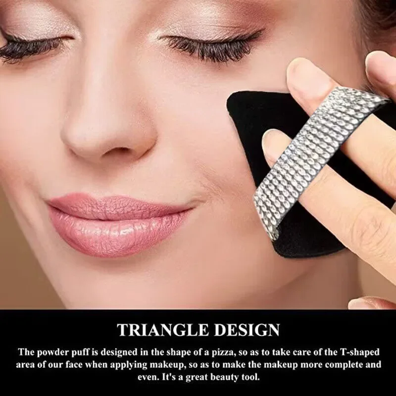 Esponja triangular de diamante para maquillaje de cara, herramienta de maquillaje, esponja de terciopelo suave y suave, accesorios cosméticos, 3 uds.