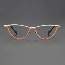 Cat-eye glasses frame Triangular pure titanium optical glasses frame men's and women's fashion personality prescription glasses