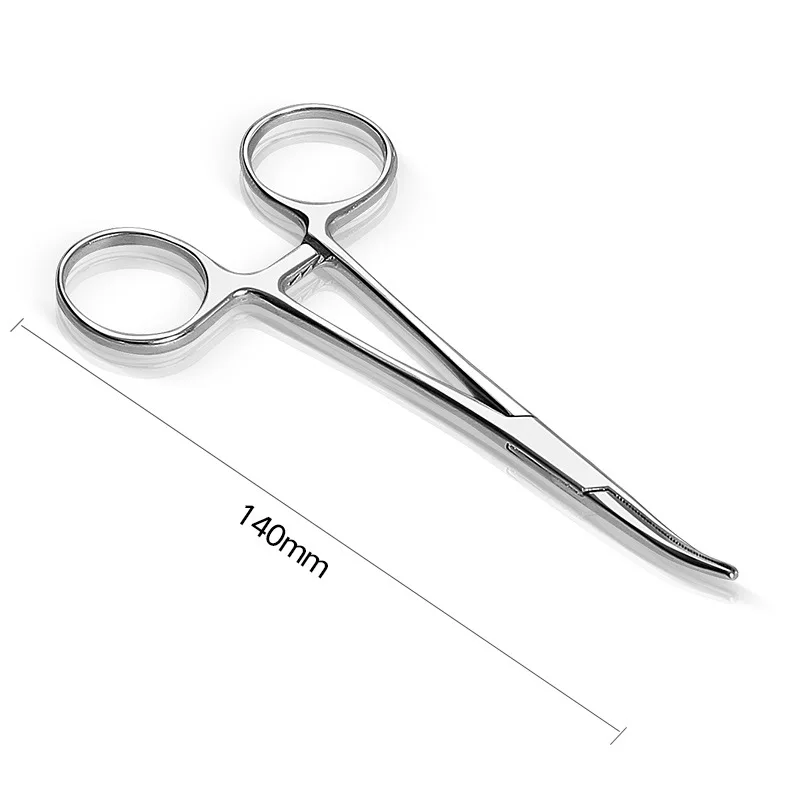 Roestvrijstalen borgtang Arteriële chirurgische clips Gebogen rechte vishaaktang Hemostatische pincet Handgereedschap