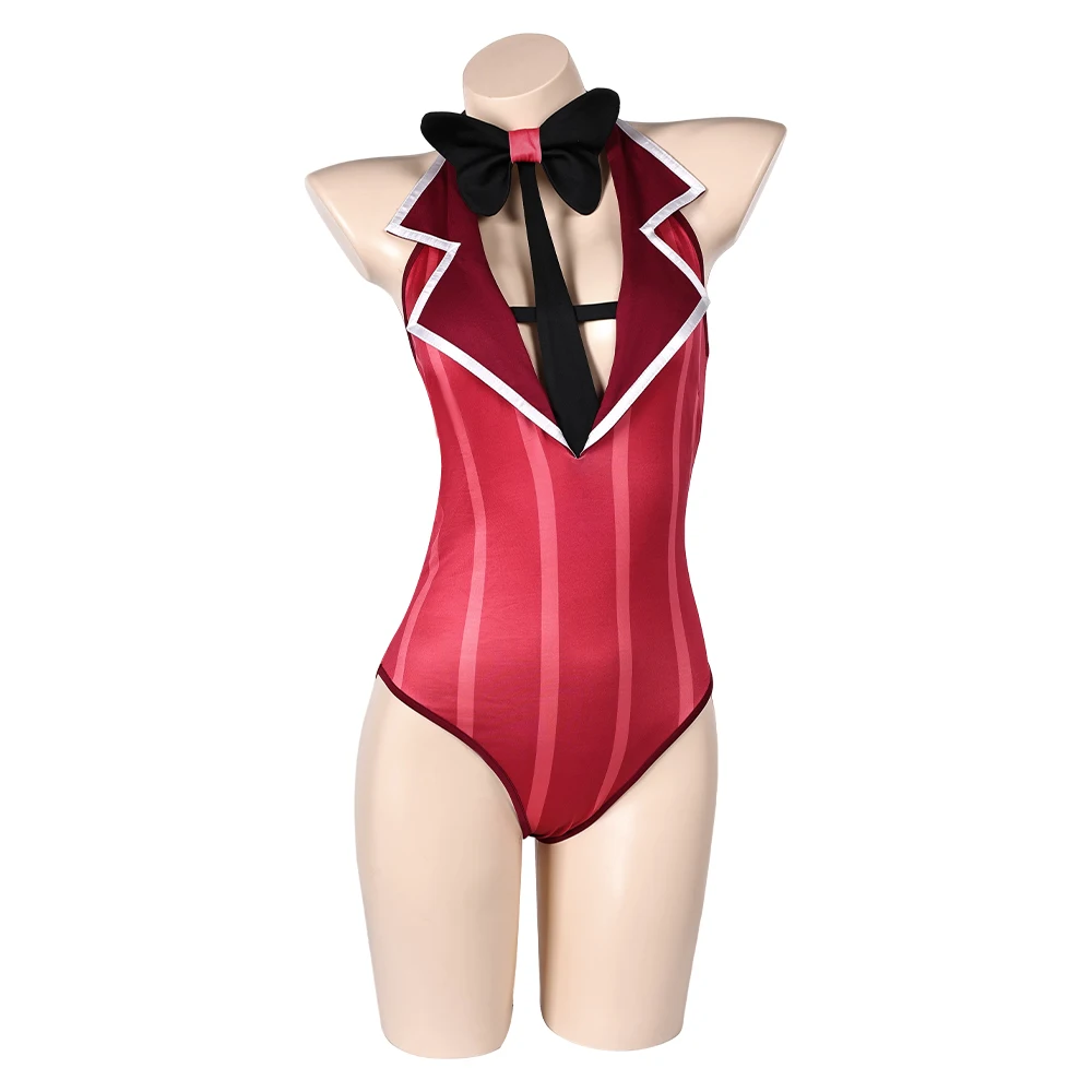 Alastor Cosplay Sexy Swimsuit for Girls, Swimwear Jumpsuit Outfits, Swimming Outfits, Hazzbin, Halloween Hotel Costume, Nager