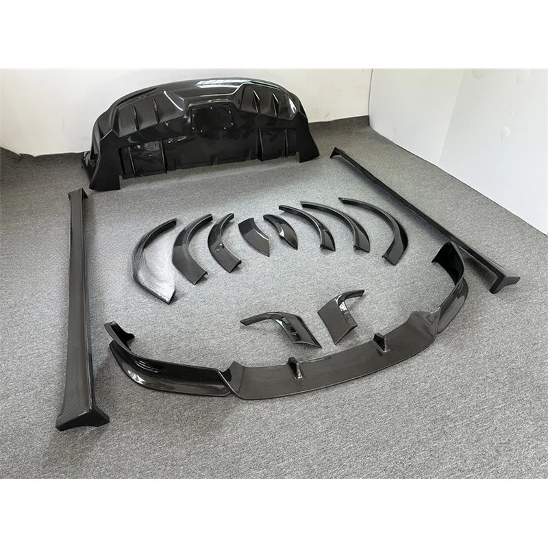 Auto Accessories Complete Carbon Black Carbon Fiber Wide‑Body Kit Assembly For Tesla Model X Consists Of Fender Wheel Eyebrow Fr