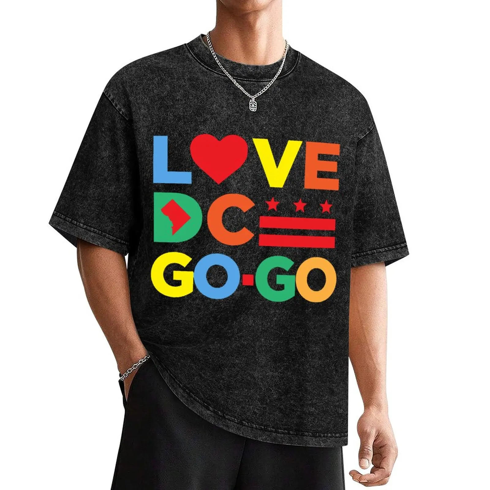 Love DC GoGo T-Shirt essential t shirt rapper graphic tees sweat summer clothes t shirts for men pack