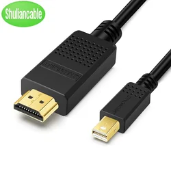 Shuliancable mini port wyświetlacza do kabla HDMI 4K, kabel mini DP (Thunderbolt) do HDMI, odpowiedni do monitorów i projektorów