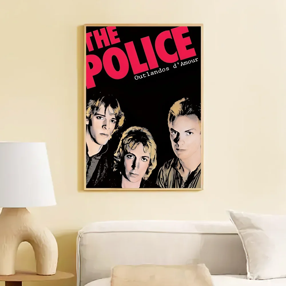 Rock Band The Police Classic Vintage Posters Whitepaper Prints Posters Artwork Kawaii Room Decor