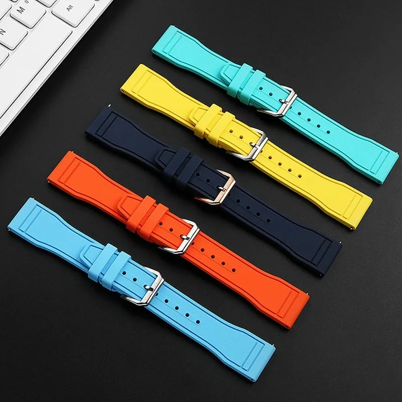 Quick Release Watch Straps for IWC PILOT Portugal PORTOFINO 20mm 21mm 22mm Premium Grade Rubber Bands Waterproof Sport Bracelets