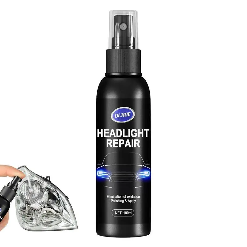 

Headlight Restorer Liquid 100ML Headlight Restoration Spray Headlight Restoration Spray Automotive Headlight Scratch Recovery