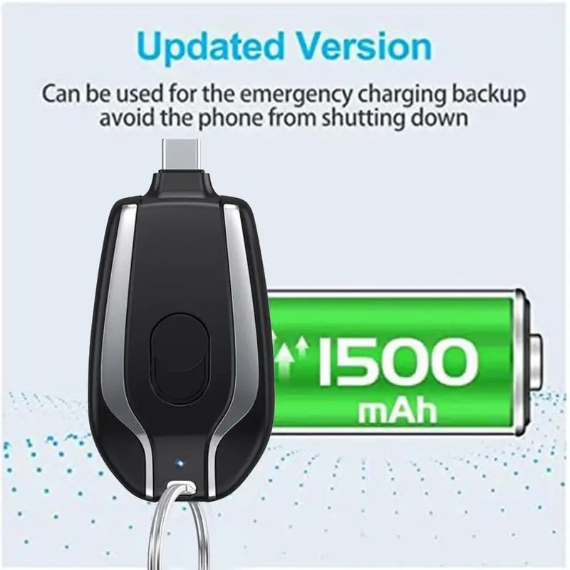 Phone Charger Keychain Portable Charging Power Bank Mobile Phone Wireless Compatible Charging Equipment With Most Cell Phone