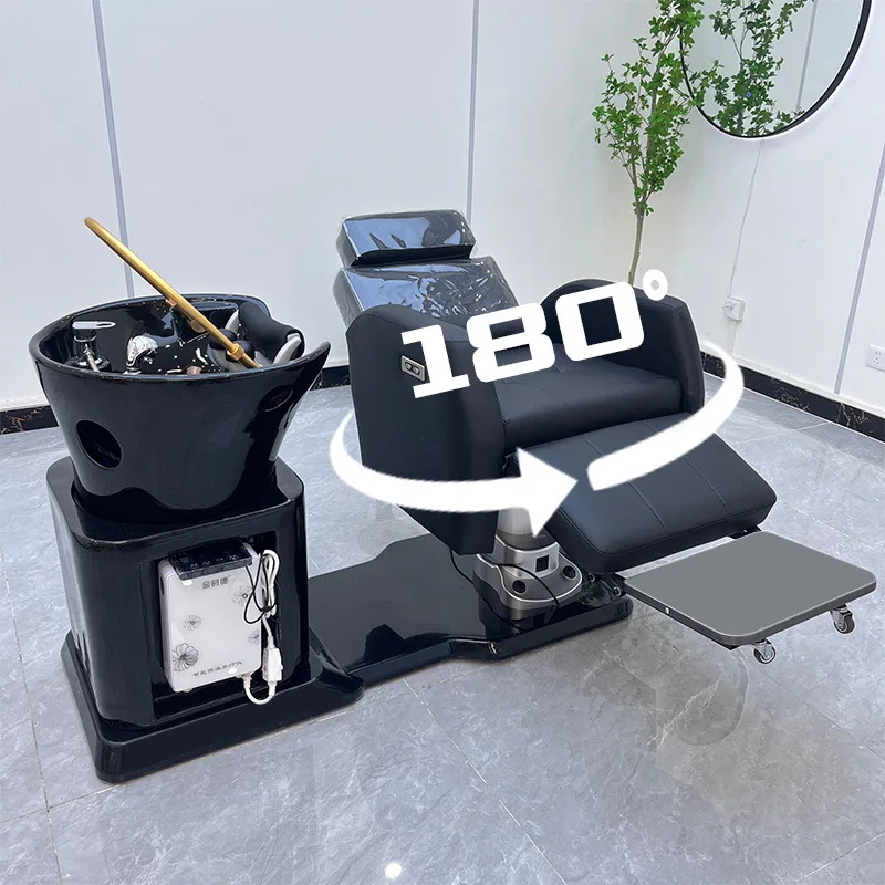 Multi-functional hair washing bed, rotating hair care chair, washing and care integrated hair care artifact, head treatment