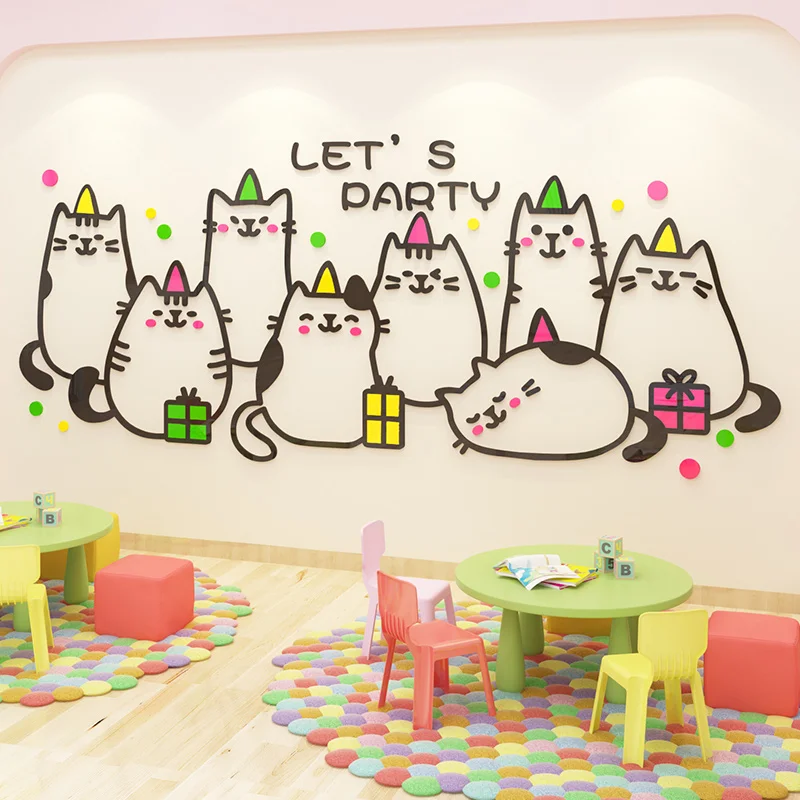 

WS214 Kindergarten environmental creation theme wall decoration children's English classroom children's room sticker