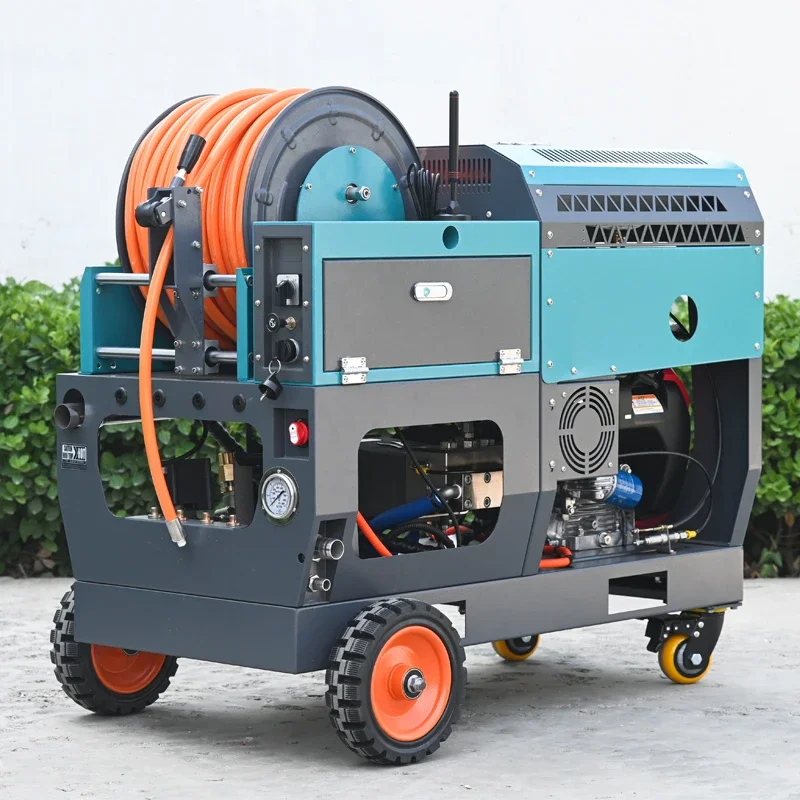 AMJET Mammoth Series 4350psi Sewer Cleaning Machine 8gpm Ski Sewer Pressure Washers Jetting 80m Hose for Drain Clraner