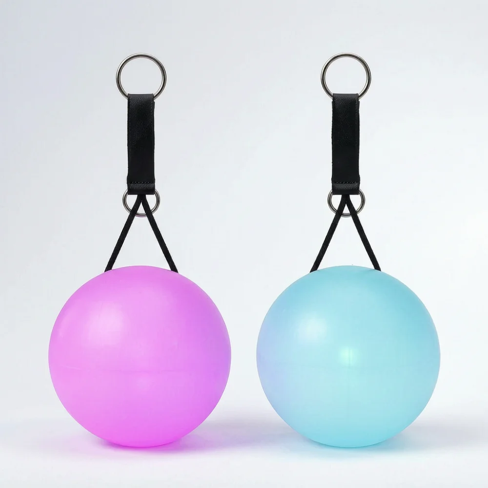 LED Belly Dance Poi Ball Colorful Luminous 2 Pack For Christmas Party Stage Fitness Light Equipment Supplies