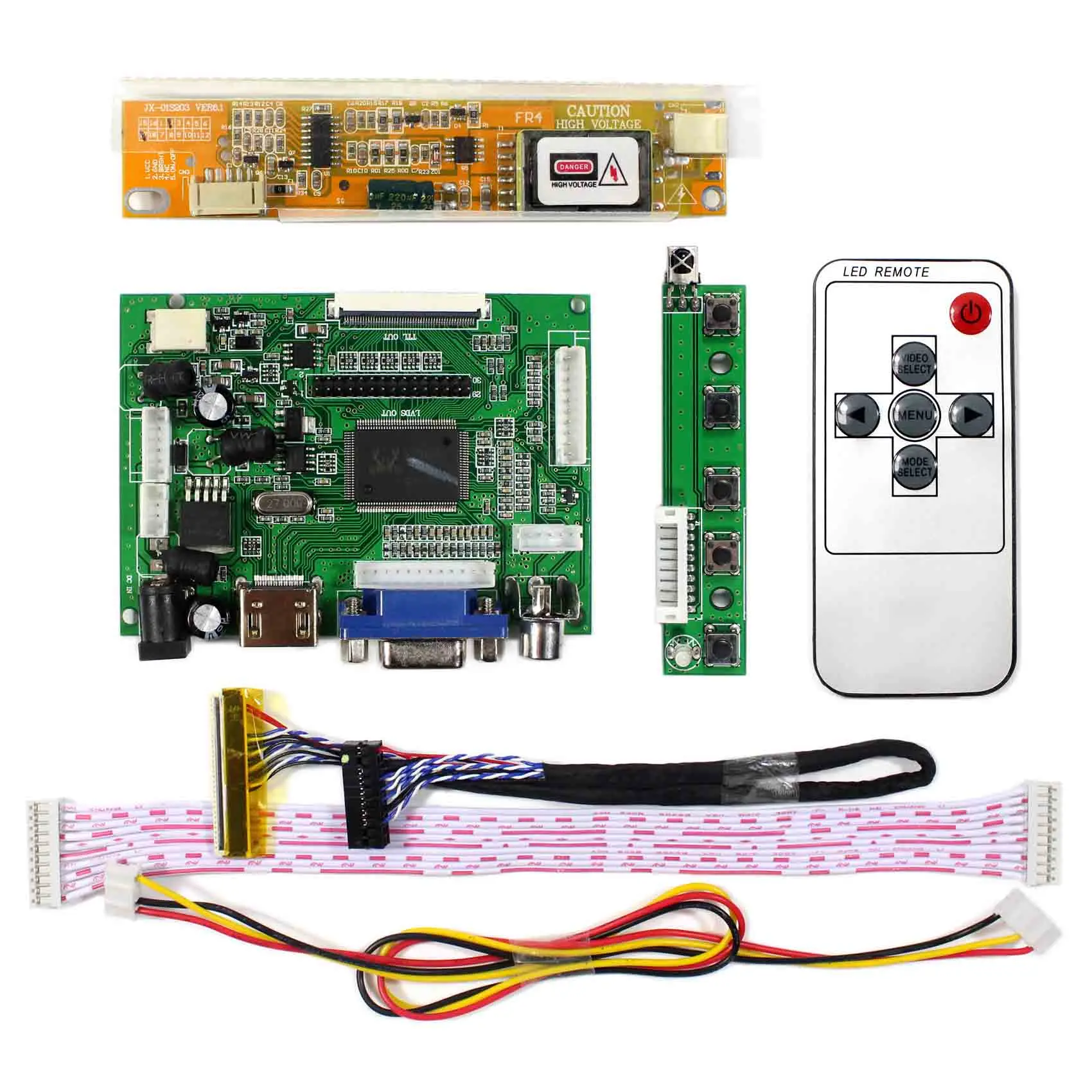 HD MI+VGA+2AV LCD Controller Board For 14.1inch 15inch 1024x768 B141XG05 LTN141XB LP150X09 B150XG02 LCD Screen